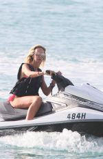 LADY VICTORIA HERVEY at Jet Ski Ride in Barbados 12/29/2017