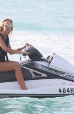 LADY VICTORIA HERVEY at Jet Ski Ride in Barbados 12/29/2017