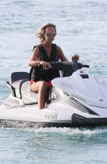 LADY VICTORIA HERVEY at Jet Ski Ride in Barbados 12/29/2017