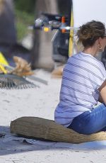 LAIS RIBEIRO and MARTHA HUNT at a Beach in Miami 12/01/2017