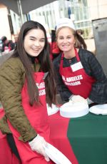 LANDRY BENDER at LA Mission Serves Christmas to the Homeless in Los Angeles 12/22/2017