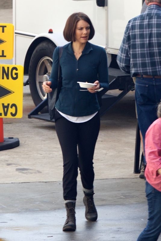 LAUREN COHAN on the Set of  Mile 22 in Atlanta 12/11/2017