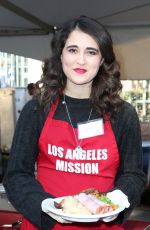 LAUREN FRANCO at LA Mission Serves Christmas to the Homeless in Los Angeles 12/22/2017