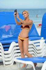 LAUREN HUBBARD in Bikini at a Beach in Miami 12/20/2017
