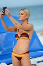 LAUREN HUBBARD in Bikini at a Beach in Miami 12/20/2017