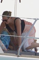 LEA DURHAM in Swimsuit at a Boat in Barbados 12/27/2017