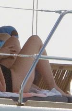 LEA DURHAM in Swimsuit at a Boat in Barbados 12/27/2017