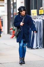 LEA MICHELE Out and About in New York 12/19/2017