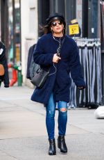 LEA MICHELE Out and About in New York 12/19/2017