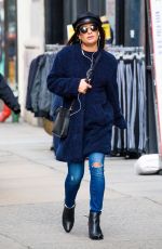 LEA MICHELE Out and About in New York 12/19/2017