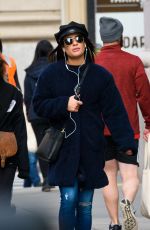 LEA MICHELE Out and About in New York 12/19/2017