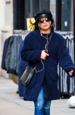 LEA MICHELE Out and About in New York 12/19/2017