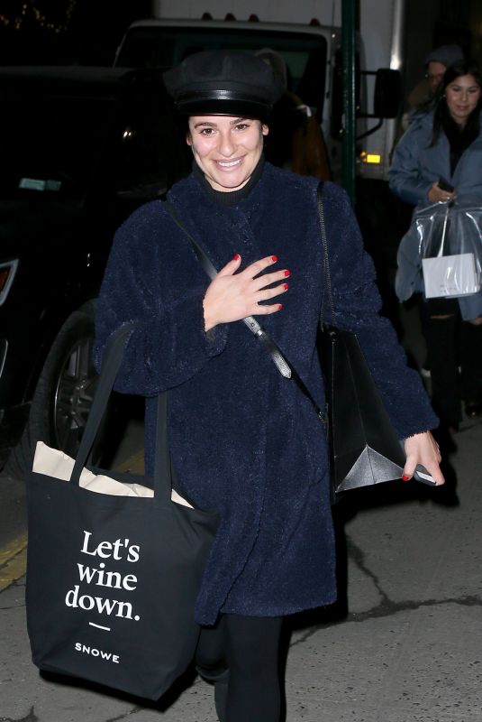 LEA MICHELE Out Shopping in New York 12/21/2017