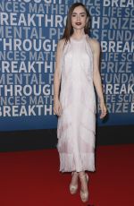 LILY COLLINS at 6th Annual Breakthrough Prize Ceremony in Mountain View 12/03/2017