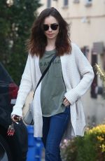 LILY COLLINS Out and About in Hollywood 12/16/2017
