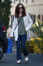 LILY COLLINS Out and About in Hollywood 12/16/2017