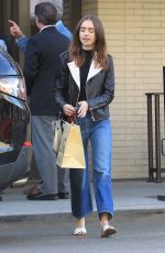 LILY COLLINS Out for Lunch in Los Angeles 12/08/2017