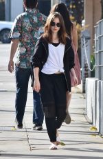 LILY COLLINS Out for Lunch in West Hollywood 12/02/2017