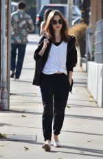 LILY COLLINS Out for Lunch in West Hollywood 12/02/2017