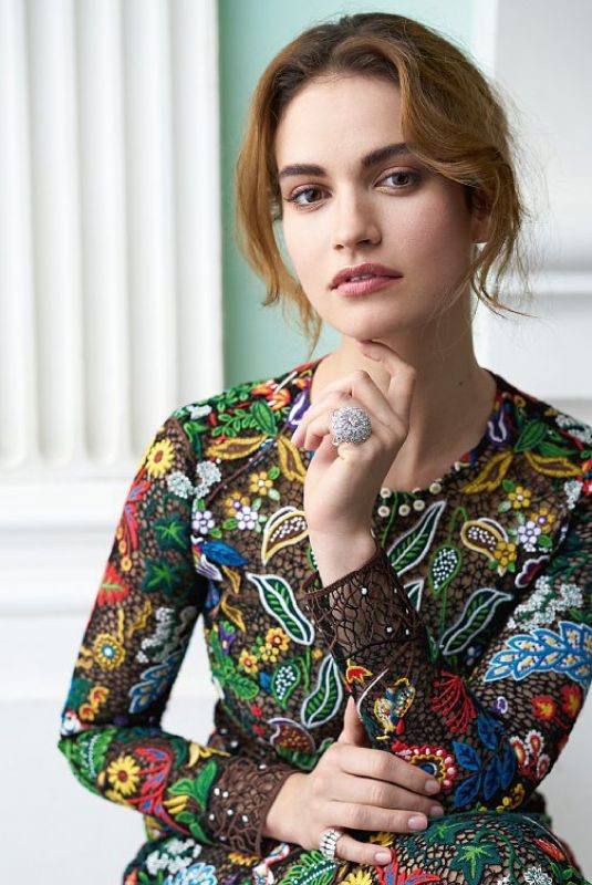 LILY JAMES in Io Donna Del Corriere Della Sera Magazine, December 2017