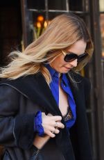 LILY JAMES Leaves Bowery Hotel in New York 12/07/2017