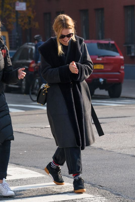 LILY JAMES Out and About in New York 12/04/2017