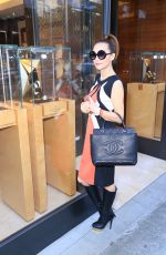 LILY LISA Out on Rodeo Drive in Beverly Hills 12/30/2017