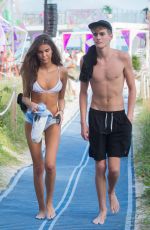 LILY MOULTON in Bikini and Presley Gerber at a Beach in Miami 12/07/2017