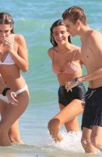 LILY MOULTON in Bikini and Presley Gerber at a Beach in Miami 12/07/2017