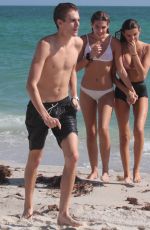 LILY MOULTON in Bikini and Presley Gerber at a Beach in Miami 12/07/2017