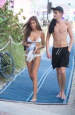 LILY MOULTON in Bikini and Presley Gerber at a Beach in Miami 12/07/2017