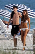 LILY MOULTON in Bikini on the Beach in Miamia 12/07/2017