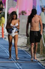 LILY MOULTON in Bikini on the Beach in Miamia 12/07/2017