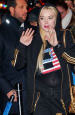 LINDSAY LOHAN Arrives at Madison Square Garden in New York 12/08/2017