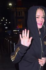 LINDSAY LOHAN Arrives at Madison Square Garden in New York 12/08/2017