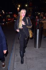 LINDSAY LOHAN Arrives at Madison Square Garden in New York 12/08/2017
