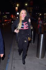 LINDSAY LOHAN Arrives at Madison Square Garden in New York 12/08/2017