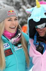 LINDSEY VONN  Wins Fis World Cup Super G in France 12/16/2017