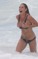 LISA CLARK in Swimsuit at a Beach in Sydney 12/07/2017