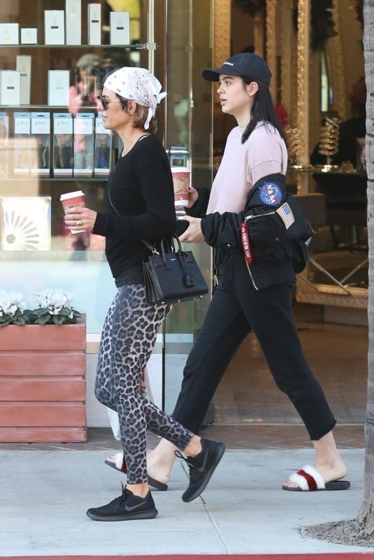 LISA RINNA and AMELIA HAMLIN Out for Coffee in Beverly Hills 12/29/2017