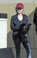LUCY HALE Leaves Granville Restaurant in Studio City 12/25/2017