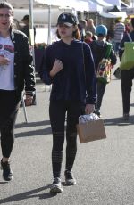 LUCY HALE Shopping at Farmer