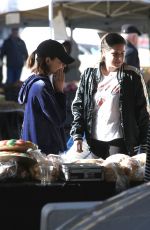 LUCY HALE Shopping at Farmer