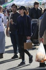 LUCY HALE Shopping at Farmer