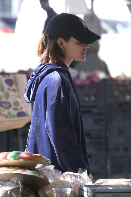 LUCY HALE Shopping at Farmer