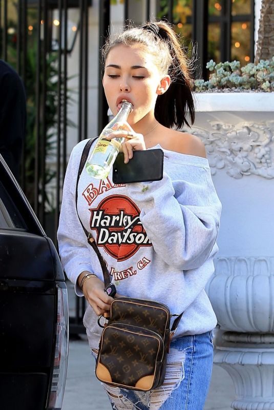 MADISON BEER in Ripped Jeans Out Shopping in West Hollywood 11/30/2017