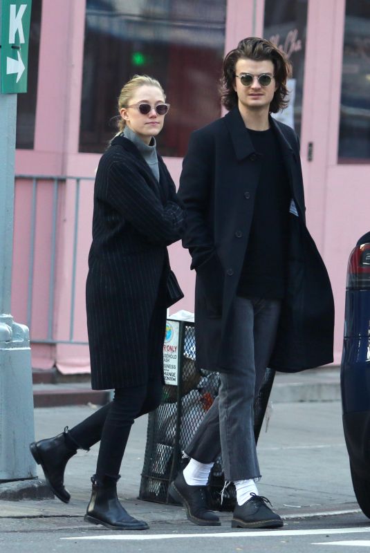 MAIKA MONROE and Joe Keery Out Shopping in New York 11/30/2017