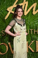 MAISIE WILLIAMS at Fashion Awards 2017 in London 12/04/2017