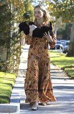MARGOT ROBBIE Out with Her Dog in Los Angeles 12/11/2017