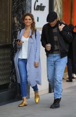 MARIA MENOUNOS Shopping at Saint Laurent in Beverly Hills 12/22/2017
